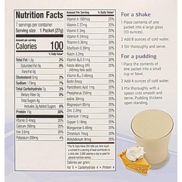 Pumpkin Pie Pudding or Shake