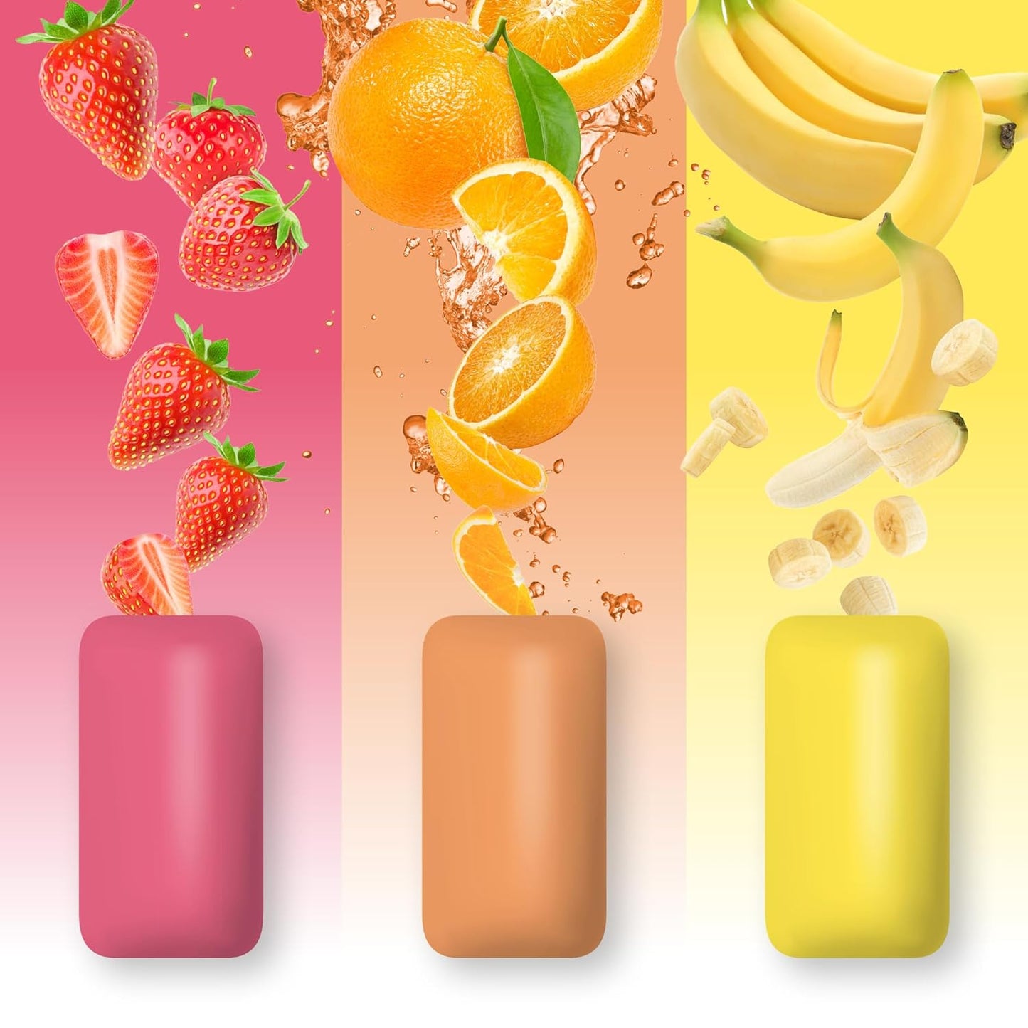 Jumbo Gum - Strawberry, Orange, Banana