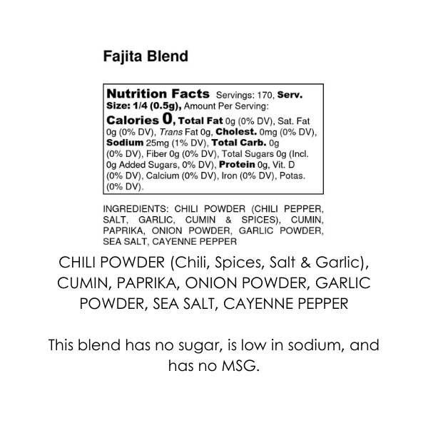 Fajita Seasoning Spice Blend